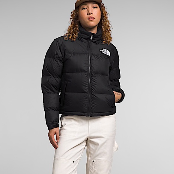 Women's Black North Face Nuptse Jacket, Size Small - Picture 1 of 3